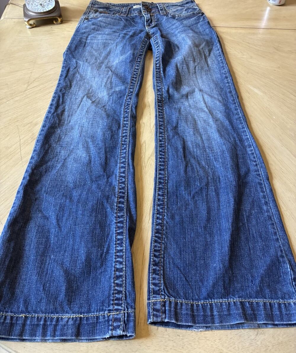 VTG Y2K Aeropostale Avery Wide Leg Low Rise Jeans 90s Retro Skater Club XS 1/2